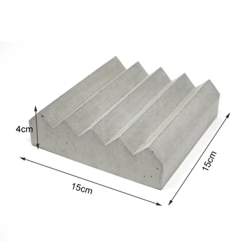 Cemento plokštelės rašiklio laikiklis silikono formos Creased penholder papuošalai rack storage plokštė pelėsių Betono Z dizaino Stendas pelėsių