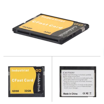 GoldenDisk PLG ATA SSD Korteles 64GB CFast Kortelės SATA 3.0 Cfast 6Gbps Keturių Kanalų 4K HD Kamera