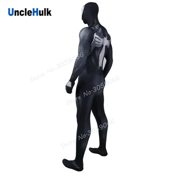 Venom Black Spandex Zentai Cosplay Kostiumas - su lęšiais ir raumenų formos -SP707 | UncleHulk