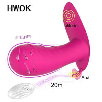 HWOK Belaidžio Nuotolinio Valdymo Dildo Vibratorius Nešiojami Kelnaitės G Spot Klitorio Sekso žaislai Moterims, Moteriška Masturbacija Stimuliatorius
