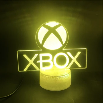 XBOX Žaidimo pradžia Žaidimas Geriausia dovana Berniukas Naktį LED Lemputė USB Tiesiogiai Tiekimo Animacinių filmų App Kontroliuoti Vaikų Gimtadienio Dovanos 3d Lempos