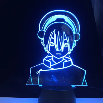 Toph Beifong Avatar the Last Airbender 3D Led 16 Spalvų Šviesos Japonų Anime Nuotolinio Valdymo Bazę, Stalo Lempa Dropshipping
