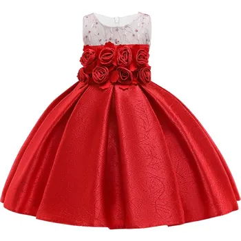 2019 NAUJAS Duobute gėlių mergaitės suknelė vaikai elegent lankas tutu Suknelė baby princess šalis drabužiai vaikams custumes mergaičių drabužiai