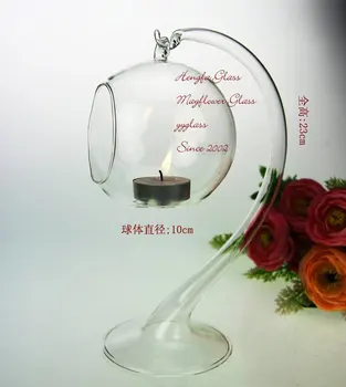 Stiklo Gėlių Vaza Puodą Micro Kraštovaizdžio Butelis Kabinti su Stovu