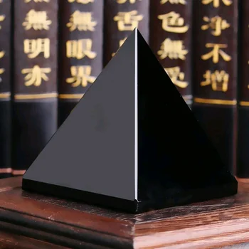 Juodasis Obsidianas Piramidės Kristalų Energijos Gijimas Biuro Stalo Papuošalas Dovanų, HKS99