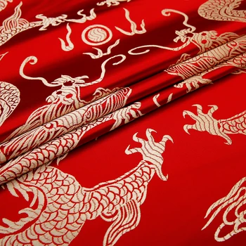 Gyvūnų dragon brokatas žakardo modelis, audiniai, medžiagos, siuvimo cheongsam ir kimono susiuvimo drabužių audinio