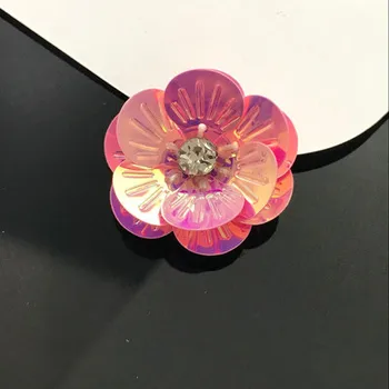 Rankų zawalcowany kriauklių žiedlapiais 3D gėlių pleistras aplikacijos spalvotų dekoratyvinės aplikacijos 