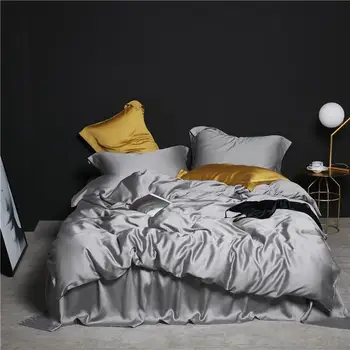 J2 10 Naujų spalvų Namų Tekstilės vientisos spalvos Patalynės Komplektai minkštas tencel patalynę Antklode Padengti paklode/fit lapas Užvalkalas/lovos Komplektai