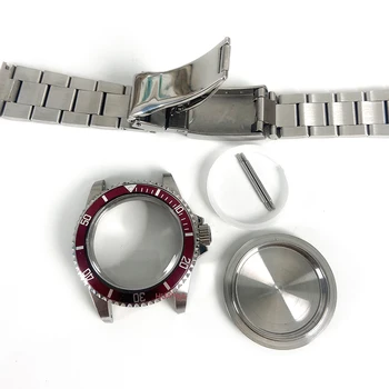 Laikrodžių atveju, plieninės juostos nustatyti 40mm akrilo stiklo, aliuminio žiedas 316L nerūdijančio plieno, tinka meiyota8215 mingzhu2813 judėjimas