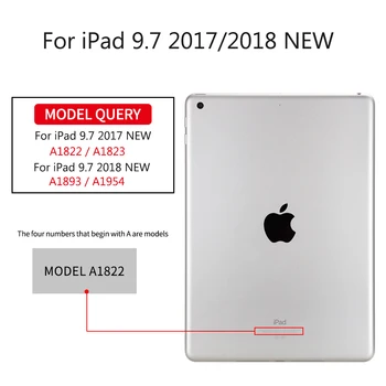 Case For iPad 9.7 2017 2018 MiNi 1 2 3 Skaidrios TPU atsparus smūgiams Silikoninis Dangtelis, Skirtas 