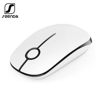 SeenDa Silent Wireless Mouse 1600 DPI 2,4 GHz Optinis Belaidės Pelės Nešiojamas Kompiuteris Notebook PC Plonas Tylus Pelės