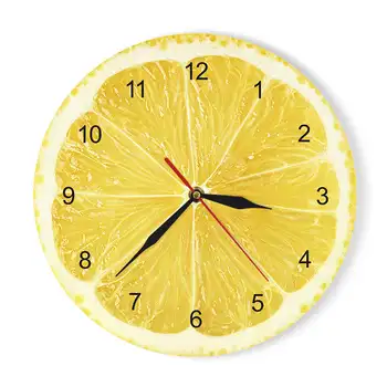 Apelsinų, Citrinų Vaisių Sieninis Laikrodis Virtuvėje Kalkių Greipfruto Modernus Dizainas, Laikrodžiai, Laikrodžių Namų Dekoro Sienos Meno Horologe Ne Tiksi