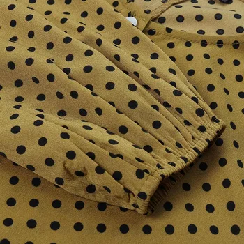 Kaftan Išspausdintas Musulmonų Maxi Suknelė Moterų Rudenį Sundress ZANZEA 2021 Priežastinis Sluoksniuotos Rankovėmis Vestidos Moterų Polka Dot Mygtuką Skraiste