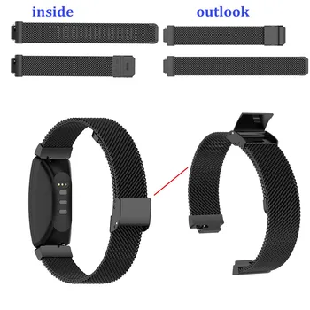 Riešo dirželis Fitbit inspire 2/HR smart žiūrėti nerūdijančio plieno metalo dirželis ACE 2 watchband pakeitimo apyrankė diržu