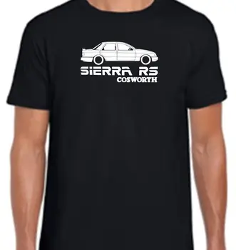 Naujas Mados VYRIŠKI trumpomis Rankovėmis Klasikinis Sierra RS Cosworth Retro Silhouette Automobilių Marškinėliai Visų Dydžių Pateikti marškinėliai
