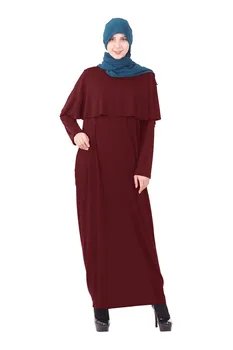 Islamo Musulmonų Drabužiai Suknelė su Žaliuoju Moterų Netikrą Dviejų dalių Kietas Ilga Suknelė Dubajus Arabų, turkų Kimono Caftan Abaja Suknelės