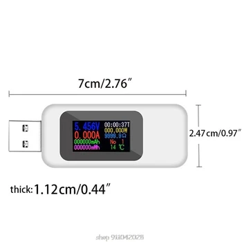 USB OLED Srovė Bandymo Metrų elektros Energijos Pajėgumų Srovės Matavimo Namų Testeris Tiksli Priemonė N12 20 Dropship