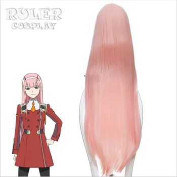 Anime DARLING į FRANXX 02 pelucas de Cosplay Nulis Du pelucas 100cm de largo de pelo Rosa peruco Peluca de Cosplay