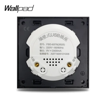 Wallpad L6 Dvigubo 2 USB Power Įkrovimo Uostų Lizdo 2.4 Lizdo Aliuminio, Medienos Plokštė