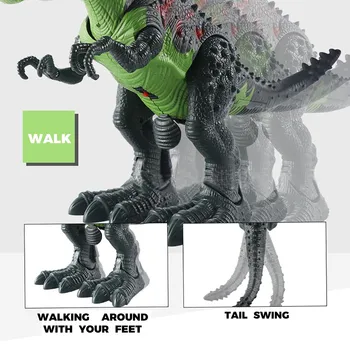Nuotolinio Valdymo Dinozauras Vaikščioti Robotas Žaislas Su Garso, Šviesos, Švietimo Žaislai Purškimo Ugnies Drakonas Elektrinis Modelis Lėlės Vaikams Dovanų