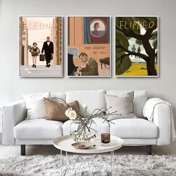 Leonas klasikinio filmo plakatas klasikinis drobės tapybos abstraktaus meno paveikslai tapyba šiuolaikinio gyvenimo kambario, namo dekoravimas, tapyba
