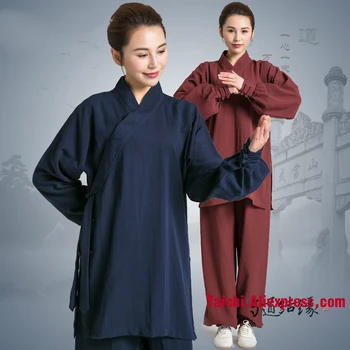 Įstrižai Tradicinę Kinų Tai Či, Uniformos Kung Fu Wu Shu Skraiste Unisex 12 Spalvų Užsakymą Gali Viršaus Ir Kelnės