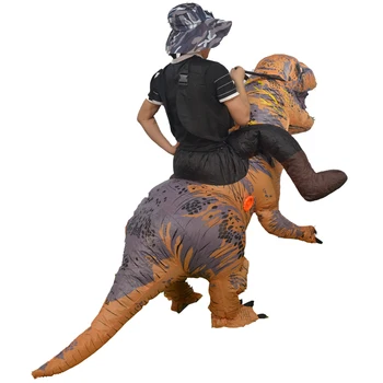 Važiuoti Kostiumas Pripučiami Dinozaurą T-Rex Helovinas Fancy Dress Suaugusiųjų Kostiumas Dragon Šalies Aprangą gyvūnų tematikos Susprogdinti cosplay