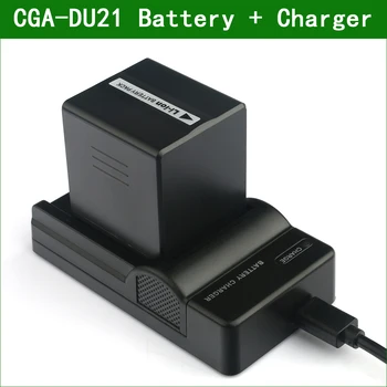 LANFULANG Baterija ir USB Kroviklis skirtas Panasonic CGA-DU21 ir CGA-DU12 CGA-DU14 SDR-H258 SDR-H200 NV-GS21