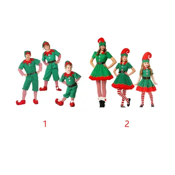 Suaugusiųjų Ponios/Vaikams Funy Mažai Elf Kalėdos Mielas Šalies Cosplay Poliesterio Kostiumas