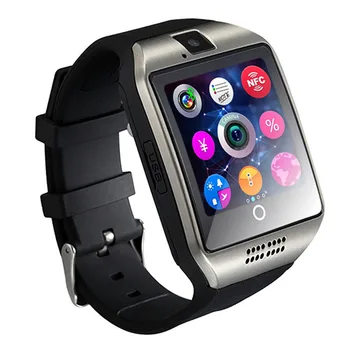Q18 Pigūs Jutiklinis ekranas Smart Laikrodžiai Multi-funkcija Bluetooth Sync SIM TF Kamera, Muzikos, Sporto, Miego Tracker Žiūrėti
