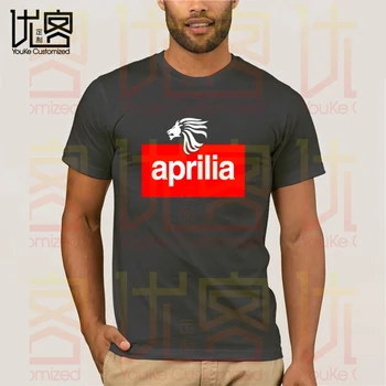 APRILIA Logotipas Įgulos Kaklo vyriški T-Shirt Vasaros Drabužių Populiarus Marškinėliai Medvilnės Tees Nuostabi Trumpas Rankovės Unikali Vyrų Viršūnės