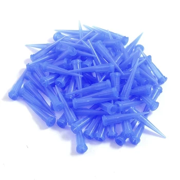 Plastikas/Nerūdijančio Plieno Pramonės Dozavimo Adatos Galiuko, 22 Indikatorius, 0.41 mm Angos Dydis, Mėlynos spalvos (Pakuotėje 100)