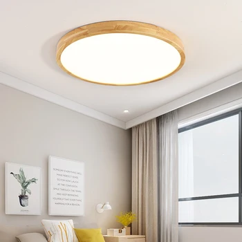 Ultra-plonas LED Medinių Lubų Žiburiai kambarį šviestuvai Lubų šviestuvas šiuolaikinės lubų lempa aukštos 6cm
