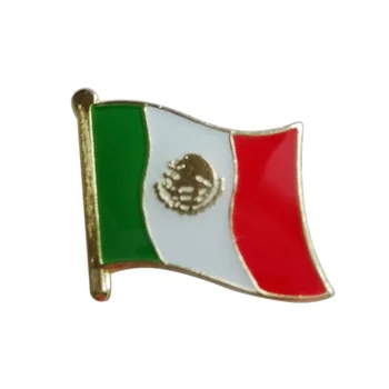 Meksika šalies vėliava, atlapas pin ženklelis+Geležies, padengtą žalvario+dažai+epoksidine+drugelis 