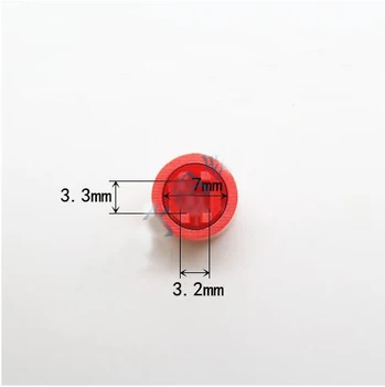 Tiesiai mygtukas maitinimo jungiklis stumti mygtuką pagrindiniai bžūp 10.25 mm * 9mm apvali raudona 20pcs