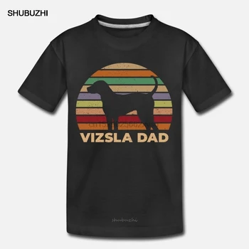 Vyrų marškinėliai Retro Nelaimę Vižlas Tėtis tshirts Moterų marškinėliai