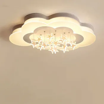 Šiuolaikinės paprasta lubų lempa miegamojo lempa kūrybinė asmenybė debesis apšvietimo berniukas, mergaitė, vaikų kambario lubų lempa