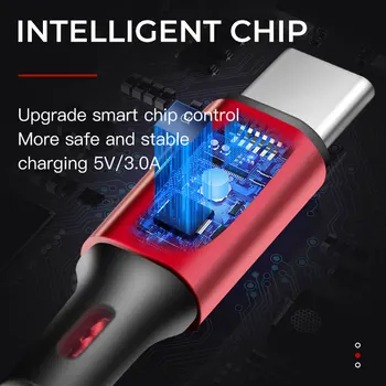 IONCT 3A Micro USB Duomenų Kabelis 3M Greito Įkrovimo 
