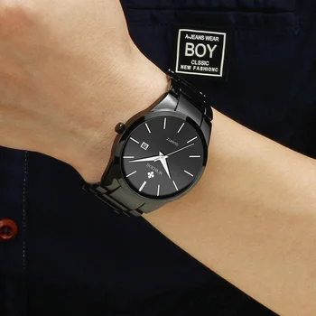 Relojes Hombre 2020 Laikrodžiai Vyrams WWOOR Prabangos Prekės ženklo Vyrai Black Verslo Žiūrėti Nerūdijančio Plieno Kvarcinis Laikrodis atsparus Vandeniui Montre Homme