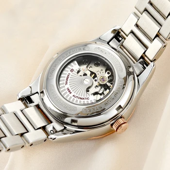 Šveicarija Karnavalas Moterų Laikrodžiai Prabangos Prekės ponios Automatinis Mechaninis laikrodis Moterims Vandeniui relogio feminino 8685L-6