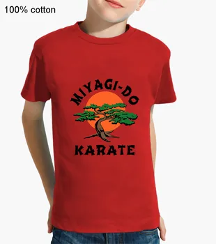 Kobra Ka berniukams trumpomis Rankovėmis Kung Fu Tee Marškinėliai Homme T Shirts Miyagi Padaryti Bonsai Medis Karate Kid Martialer Menų Japonija 90S Geriausias Tees