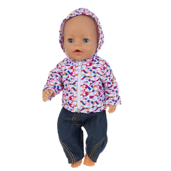 Nauja striukė Lėlės Drabužiai Tinka gimęs kūdikis 43cm Lėlės Drabužiai Lėlės Priedai 17inch baby Doll
