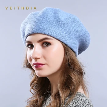 VEITHDIA Naujas Žiemos Skrybėlę Beretės Kieta Vilna, Kašmyras Moterų Šiltas Prekės Atsitiktinis Aukštos Kokybės Moteriški 