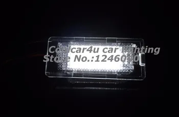 2VNT LED Skaičius Licenciją Plokštelės šviesos žibintas VW Golf V Plius Passat B6 3C 09-11 B7 2013~ Touareg Touran Polo 6R Sharan Jetta