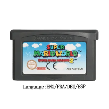Nintendo GBA Žaidimų Kasetė Konsolės Kortelės Super Mari iš Anksto 2 Super Mari Worl ES Versija