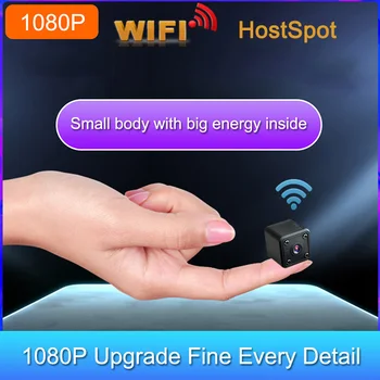Mini Wfi Kamera IP Su Baterija 1080P HD Naktinio Matymo Belaidžio Namų Apsaugos Kamera Judesio Aptikimo Nuotolinio Ekranas Mažas Cam