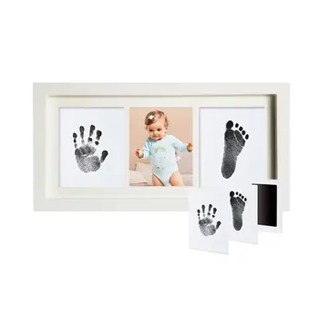 Didplay Gražus Pearhead Babyprints Naujagimių Handprint ir Pėdsaką Nuotraukų Rėmelių Rinkinys Saugus Kūdikių Švarus-Touch