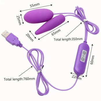VATINE Vibratoriai USB Dviguba Vibracija, Kiaušiniai, 12 Dažnio Multispeed 2 Formų Sekso Žaislai Moterims, Moterų Suaugusiųjų Produktus