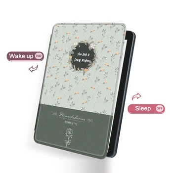 2020 Klasikinio Smart Case for Kindle 2019 J9G29R 10-osios Kartos 2018 Paperwhite 4 PQ94WIF Auto Pabusti Miego Silicio Minkštas Viršelis