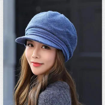2020 M. Naujas Stiliaus Moteris Vilnonių Beretė Aštuonkampis Skrybėlę Rudenį, Žiemą Šiltas Dailininko Newsboy Bžūp Derliaus Pledas Beretė Atsitiktinis Sombrero